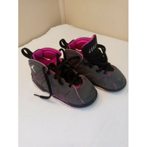 Air Jordan Girls Retro size 10c Dark Grey Fuchsia 705418-016 Toddlers